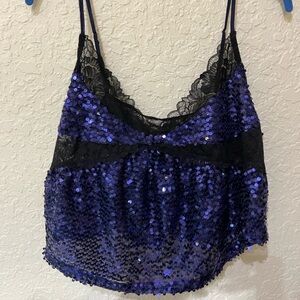 Intimacy FREE PEOPLE Sequin Cami Top
